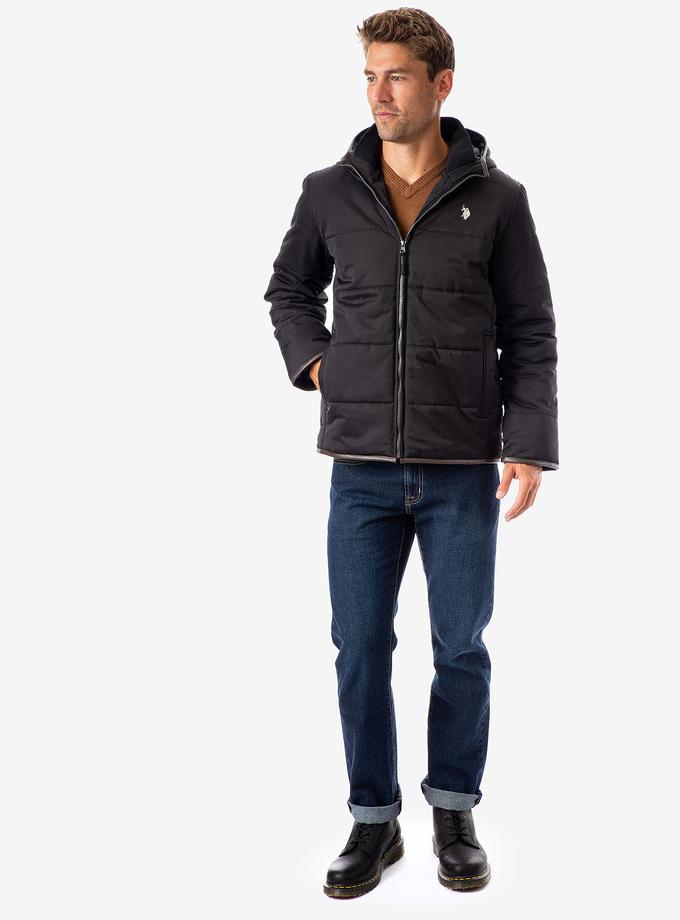 USPA TRIM HOODED PUFFER JACKET Best Seller