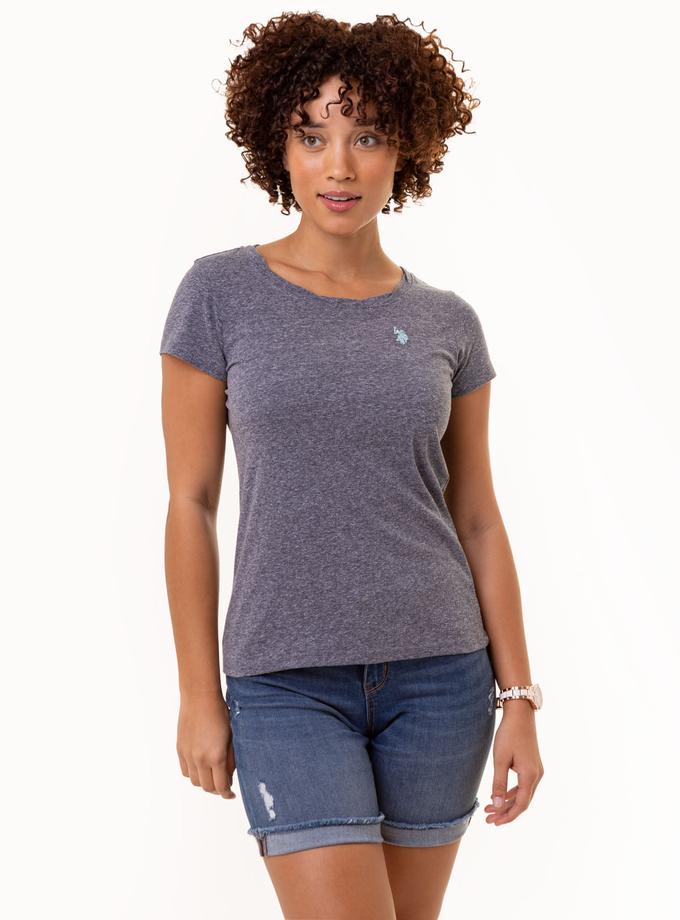 USPA TWIST NECK SNOW YARN T-SHIRT On Sale