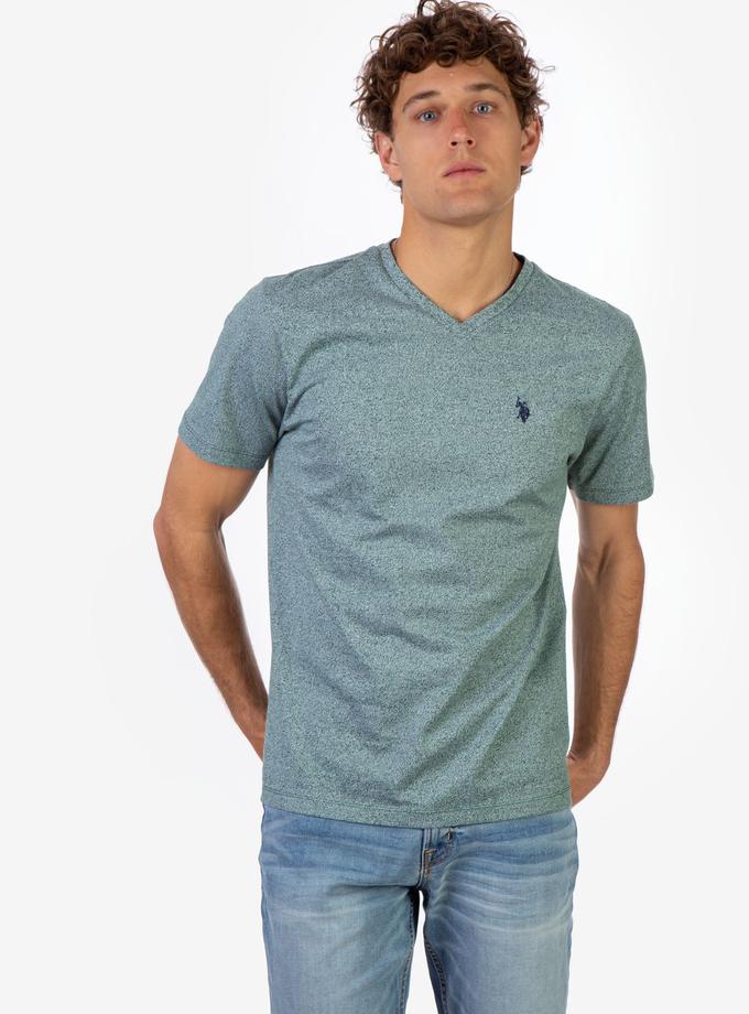 USPA TWISTED YARN V-NECK T-SHIRT On Sale