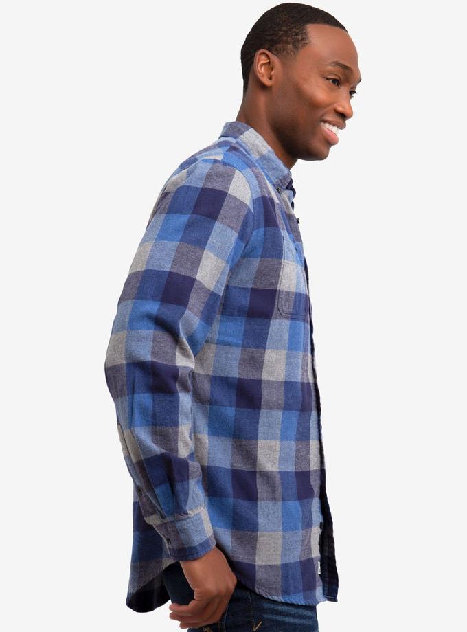 USPA TWO POCKET HEATHERED TWILL CHECKERED SHIRT Same Day Delivery