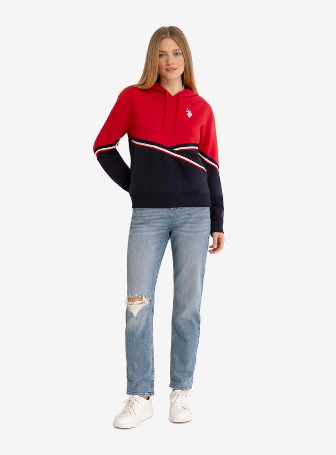 USPA TWO TONE SIGNATURE STRIPE TAPE HOODIE Best Buy