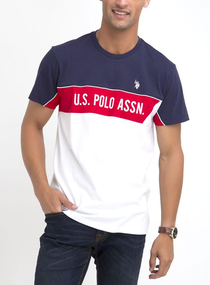 USPA U.S. POLO ASSN. CHEST STRIPED T-SHIRT High Quality