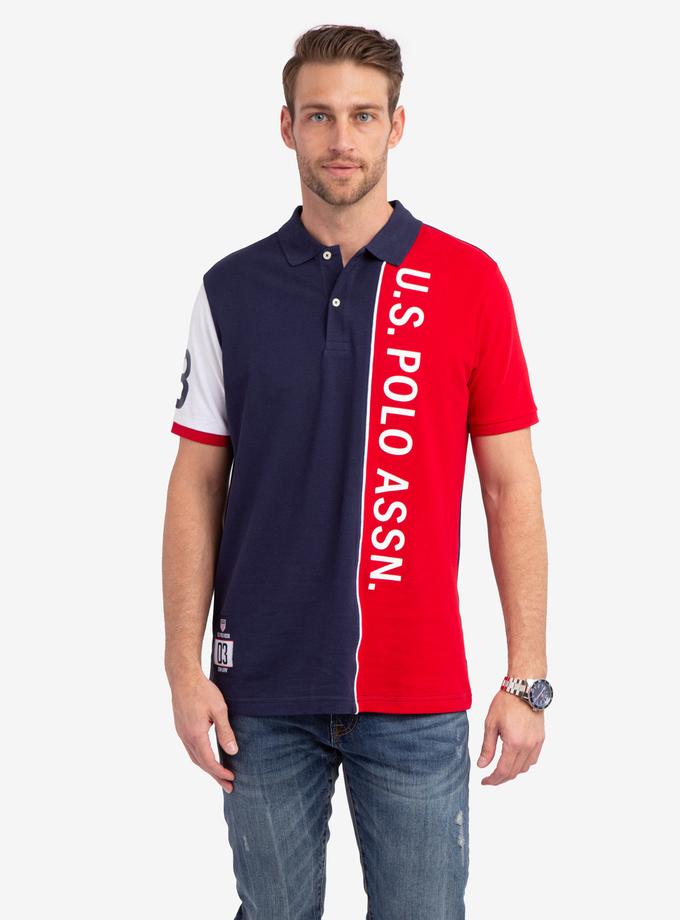 USPA U.S. POLO ASSN. COLORBLOCK PRINTED POLO SHIRT Same Day Delivery