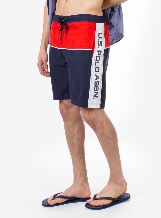 USPA U.S. POLO ASSN. COLORBLOCK SWIM TRUNKS For Sale