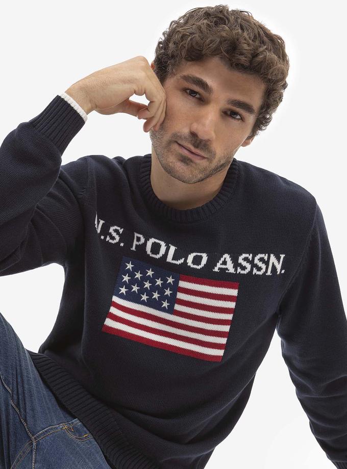 USPA U.S. POLO ASSN. FLAG CREW NECK SWEATER Best Buy