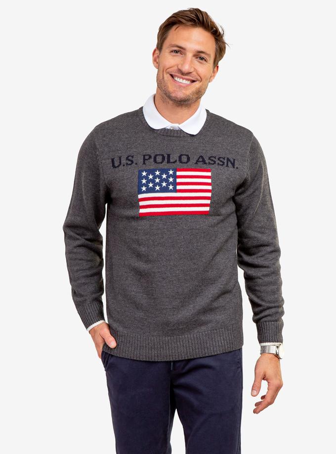 USPA U.S. POLO ASSN. FLAG CREW NECK SWEATER Best Seller