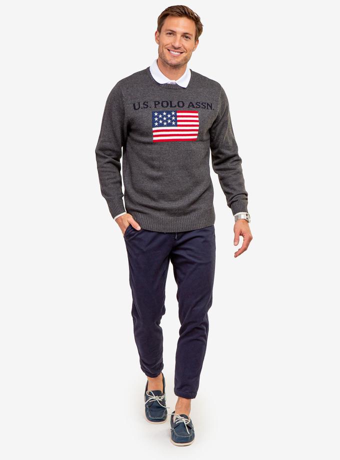 USPA U.S. POLO ASSN. FLAG CREW NECK SWEATER Best Seller