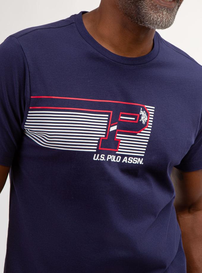 USPA U.S. POLO ASSN. FLYING PRINT GRAPHIC T-SHIRT For Sale