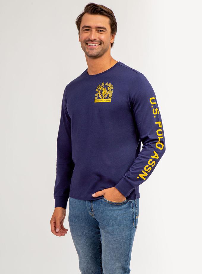 USPA U.S. POLO ASSN. GRAPHIC LONG SLEEVE T-SHIRT For Sale