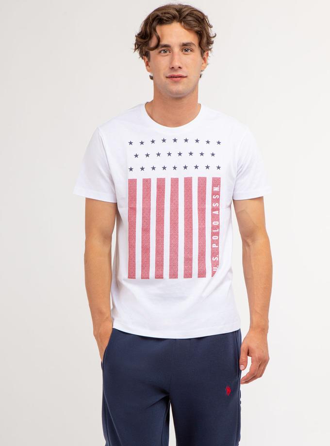 USPA U.S. POLO ASSN. VERTICAL FLAG JERSEY T-SHIRT Free shipping