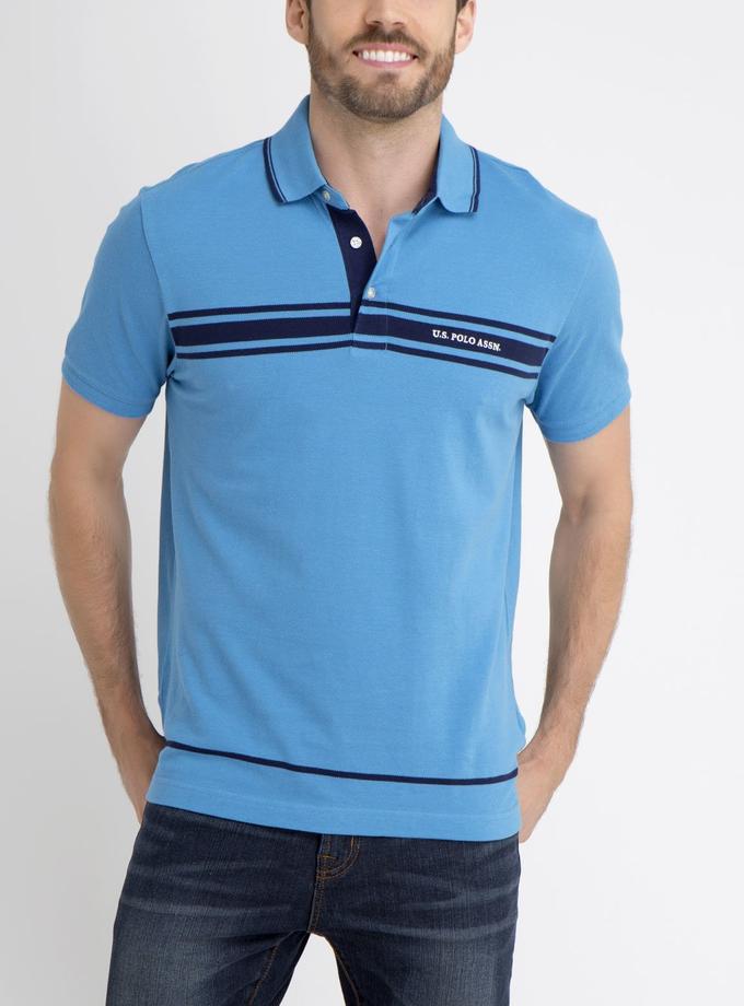 USPA US POLO CHEST STRIPED POLO SHIRT High Quality