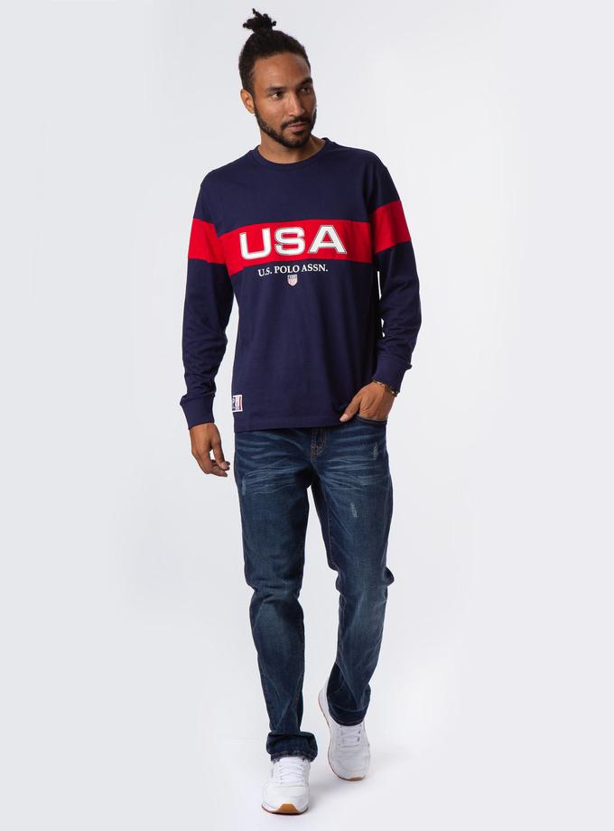 USPA USA CHEST PATCH LONG SLEEVE SHIRT Free shipping