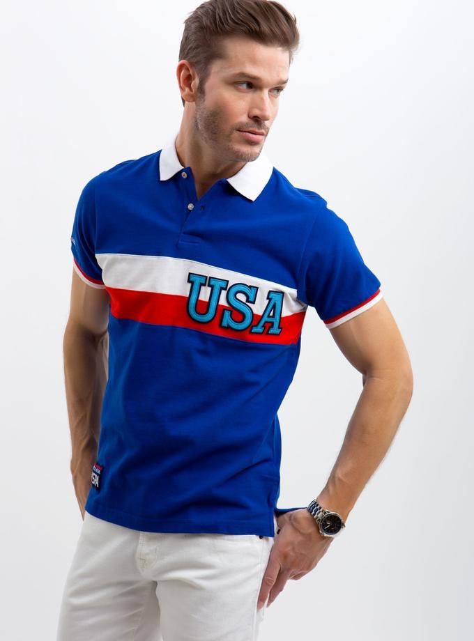 USPA USA CHEST STRIPED POLO SHIRT Best Price