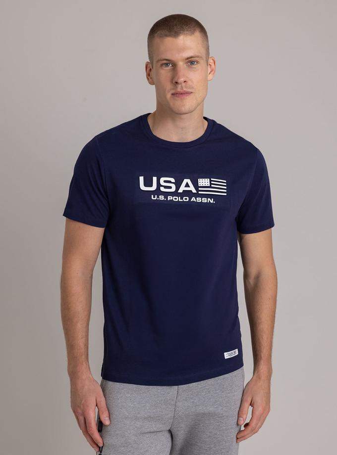 USPA USA EMBOSSED PRINT JERSEY T-SHIRT High Quality