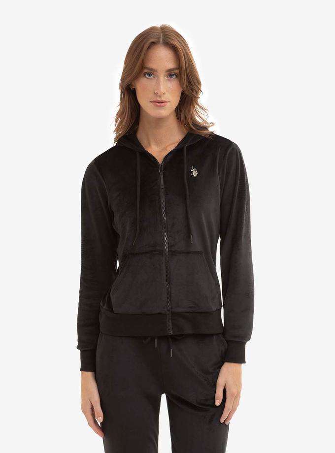 USPA VELOUR ZIP UP HOODIE High Quality