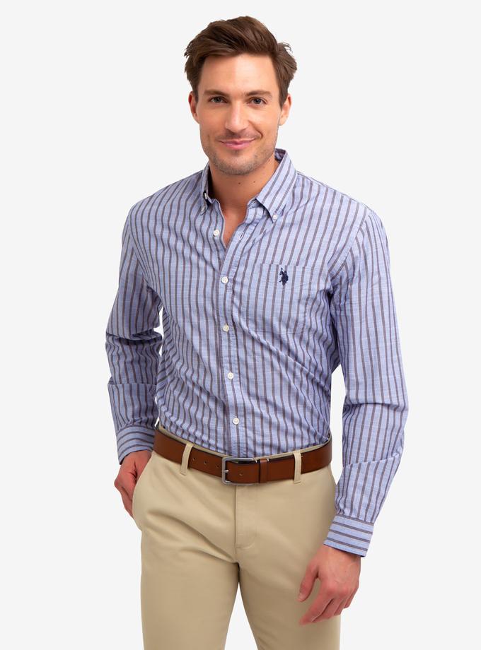 USPA Vertical Dobby Striped Shirt Free shipping