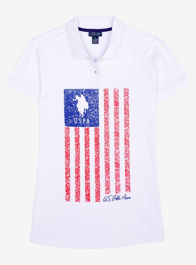 USPA VERTICAL FLAG POLO SHIRT Same Day Delivery