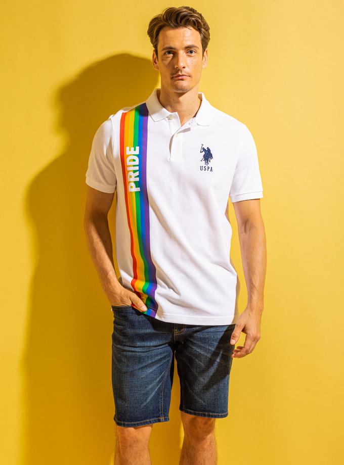 USPA VERTICAL PRIDE GRAPHIC POLO SHIRT On Sale