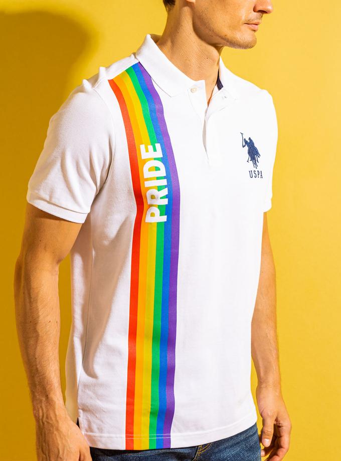 USPA VERTICAL PRIDE GRAPHIC POLO SHIRT On Sale