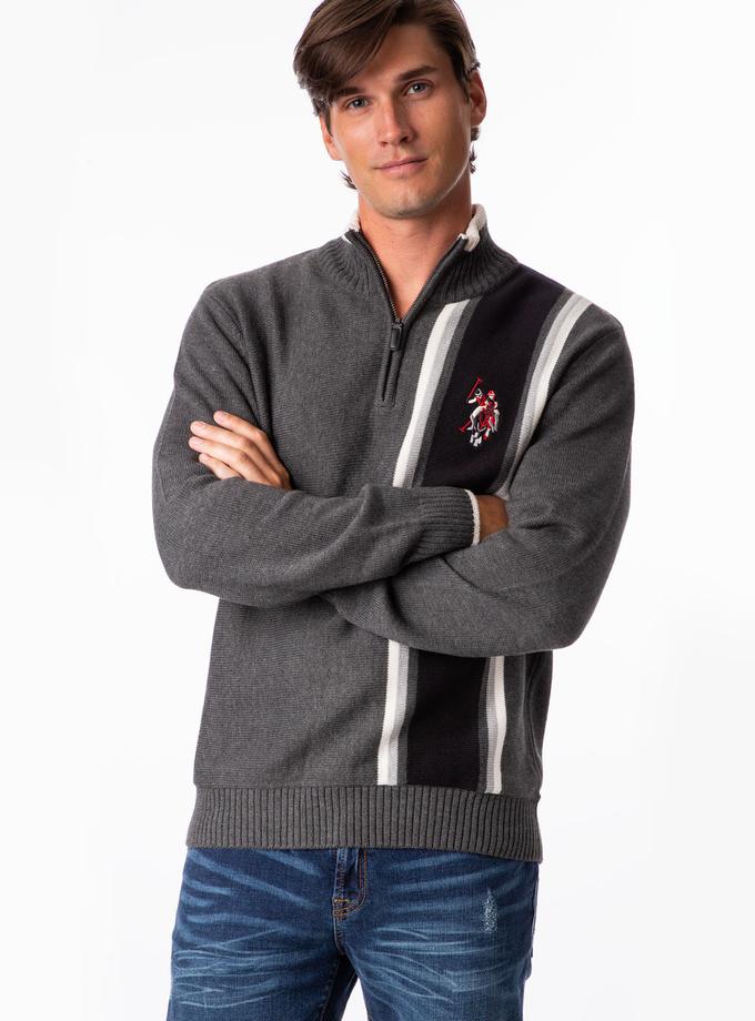 USPA VERTICAL STRIPE 1/4 ZIP SWEATER Best Seller