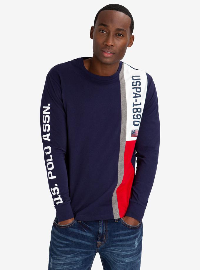 USPA VERTICAL STRIPE LONG SLEEVE T-SHIRT Best Seller