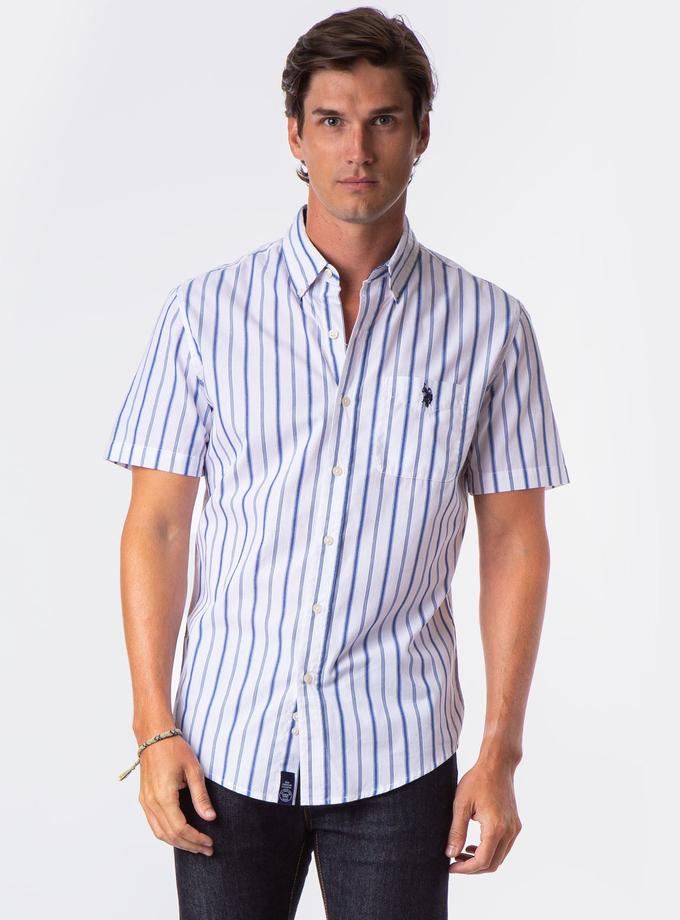 USPA VERTICAL STRIPE POPLIN SHIRT Free shipping