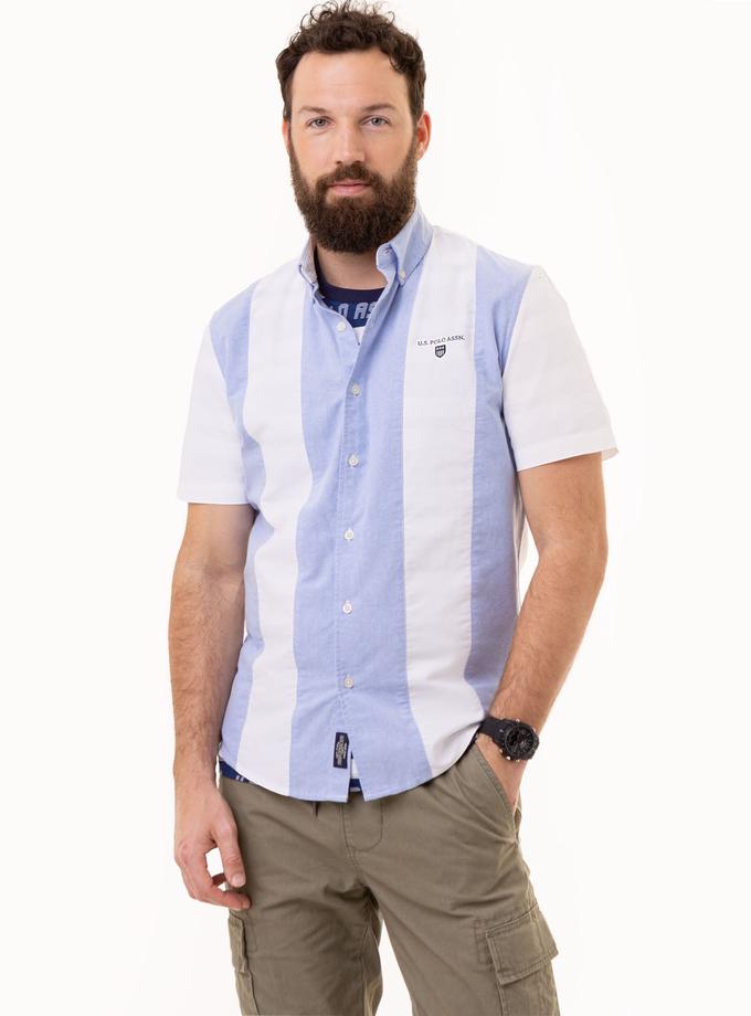 USPA VERTICAL STRIPE SHORT SLEEVE WOVEN SHIRT On Sale