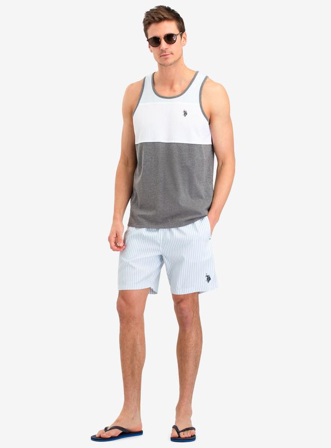 USPA VERTICAL STRIPE SWIM TRUNKS On Sale