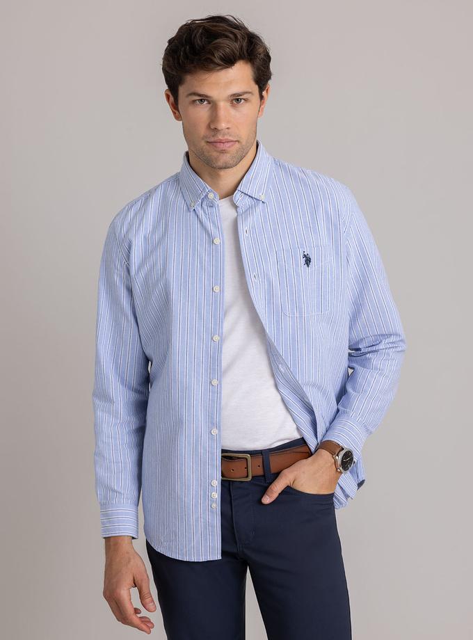 USPA VERTICAL STRIPE YARN DYE OXFORD SHIRT Same Day Delivery