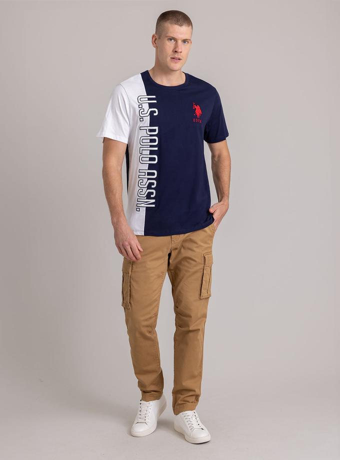 USPA VERTICAL U.S. POLO ASSN. GRAPHIC COLORBLOCK T-SHIR Same Day Delivery