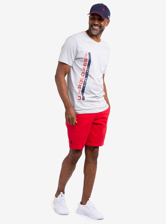 USPA VERTICAL WORDMARK GRAPHIC CREW NECK T-SHIRT Best Price