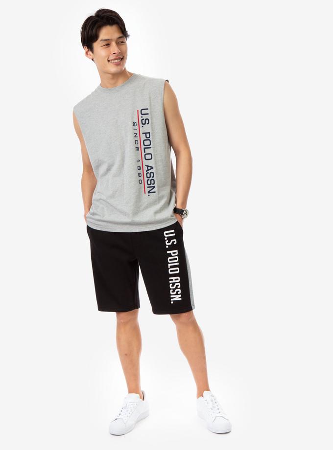 USPA VERTICAL WORDMARK MUSCLE TANK Same Day Delivery