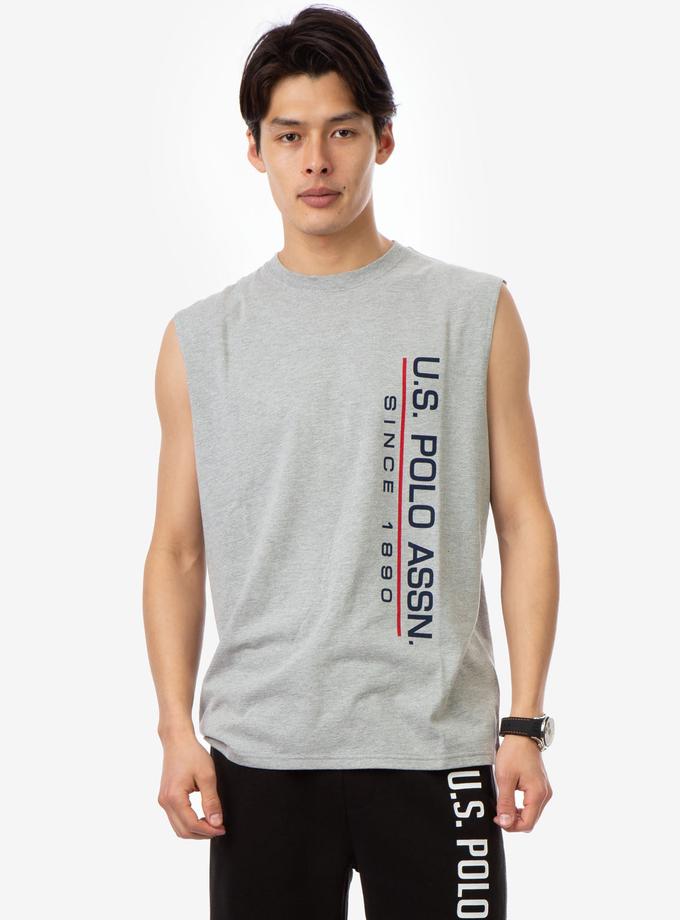 USPA VERTICAL WORDMARK MUSCLE TANK Same Day Delivery