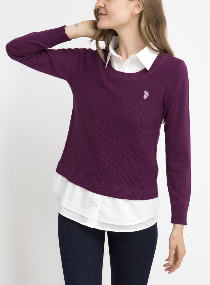 USPA WAFFLE TWOFER SWEATER Best Buy