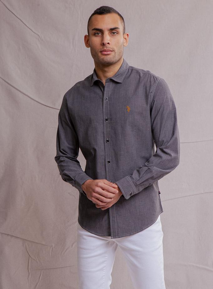 USPA WHITE LABEL STRETCH CHAMBRAY SHIRT Free shipping