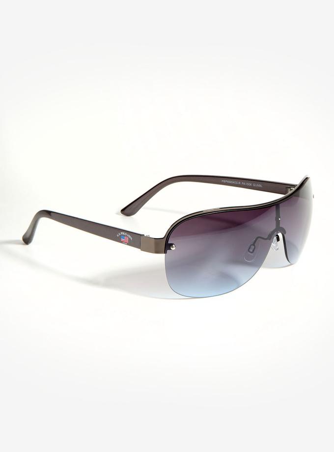 USPA WIDE SHIELD METAL RIM SUNGLASSES High Quality