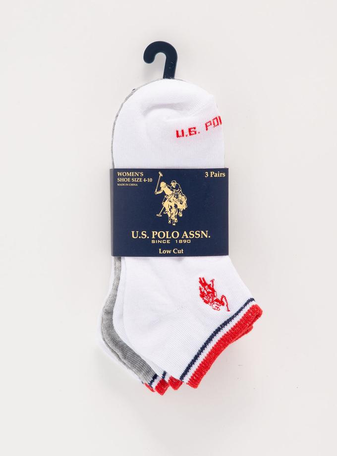 USPA WOMENS 3PK TIPPED LOW CUT SOCKS Best Price