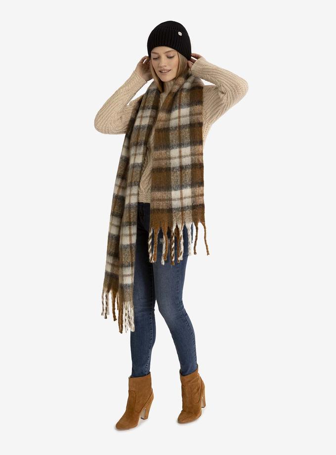 USPA WOMENS BEANIE AND PLAID SCARF SET Best Price