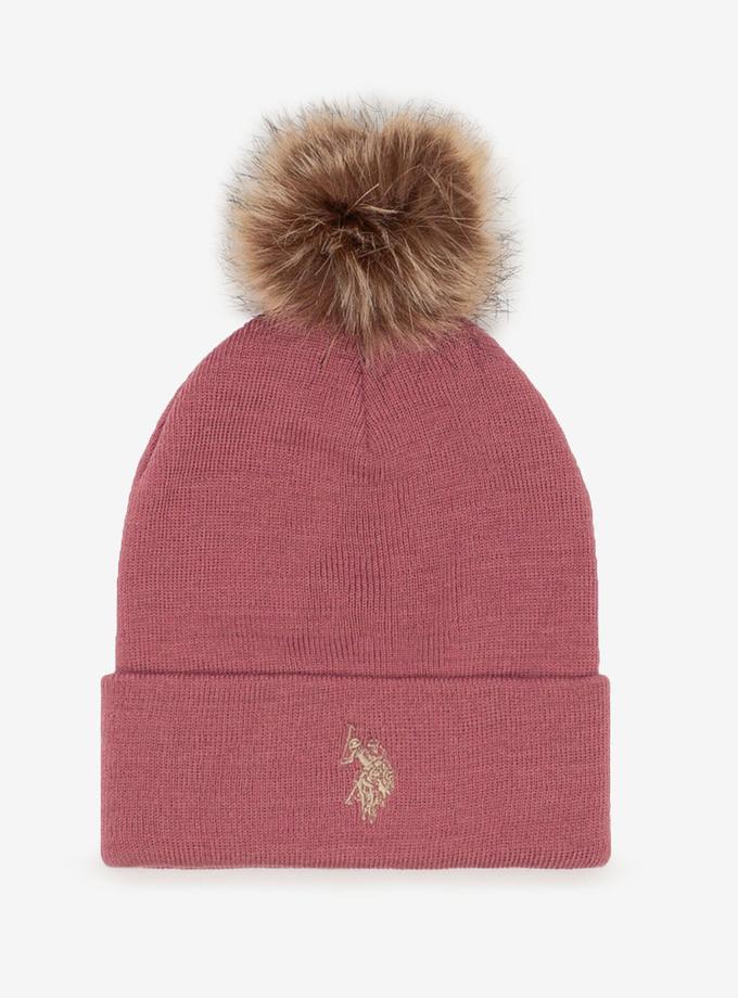 USPA WOMENS POM POM SOLID BEANIE On Sale