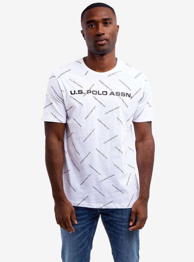 USPA WORDMARK ALL OVER PRINT JERSEY T-SHIRT New Arrival