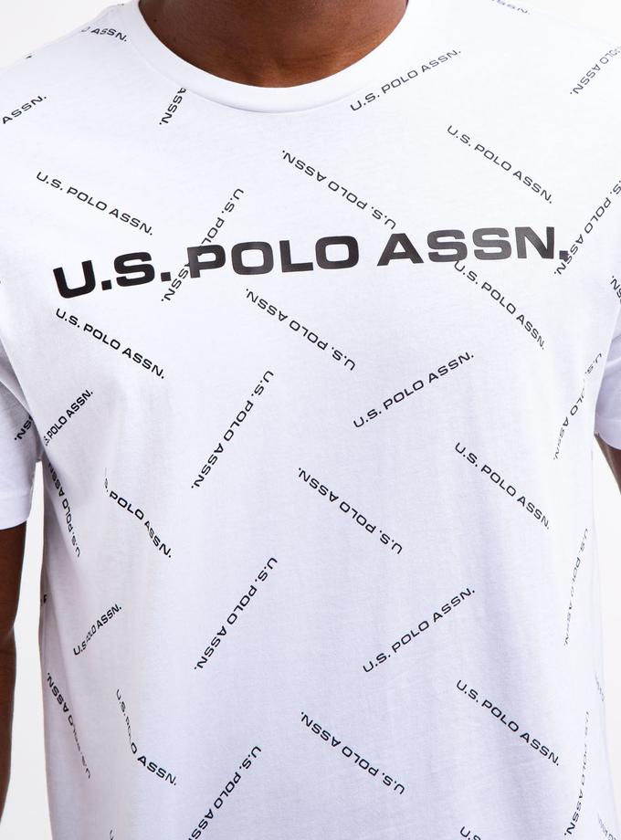 USPA WORDMARK ALL OVER PRINT JERSEY T-SHIRT New Arrival