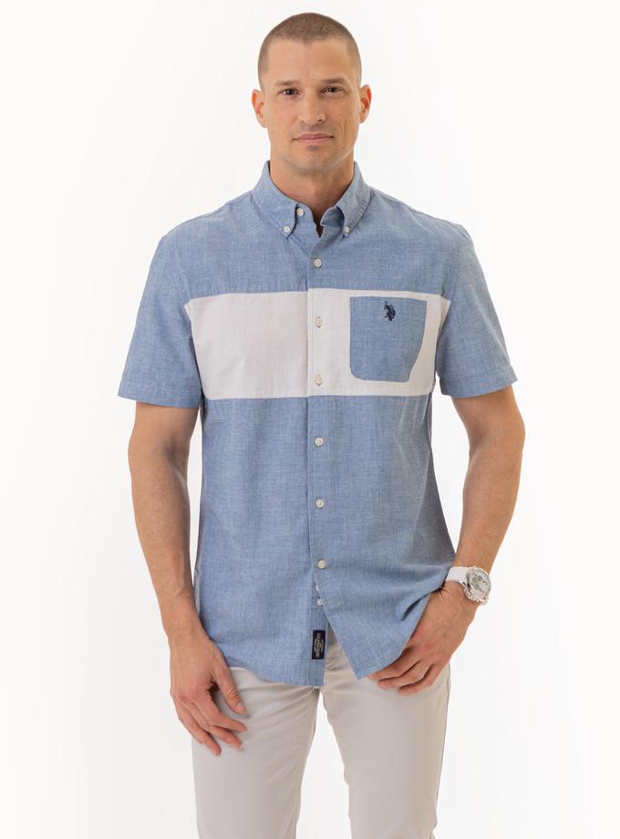 USPA YARN DYE CANVAS WOVEN SHIRT WITH POCKET Best Buy