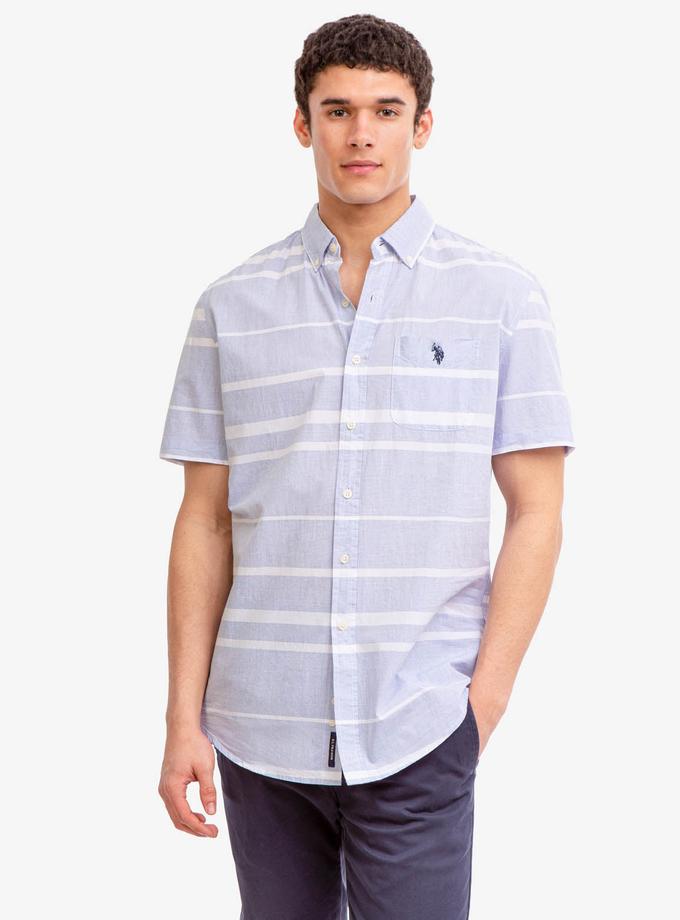 USPA YARN DYE HORIZONTAL STRIPE SHIRT Free shipping