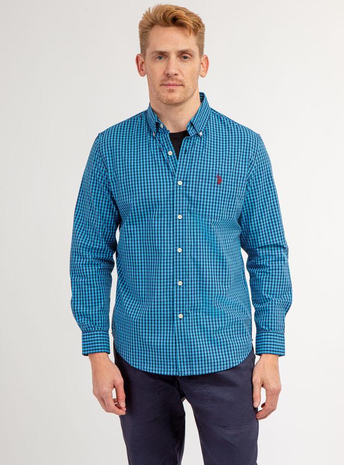 USPA YARN DYE PEACHED POPLIN GINGHAM SHIRT Same Day Delivery