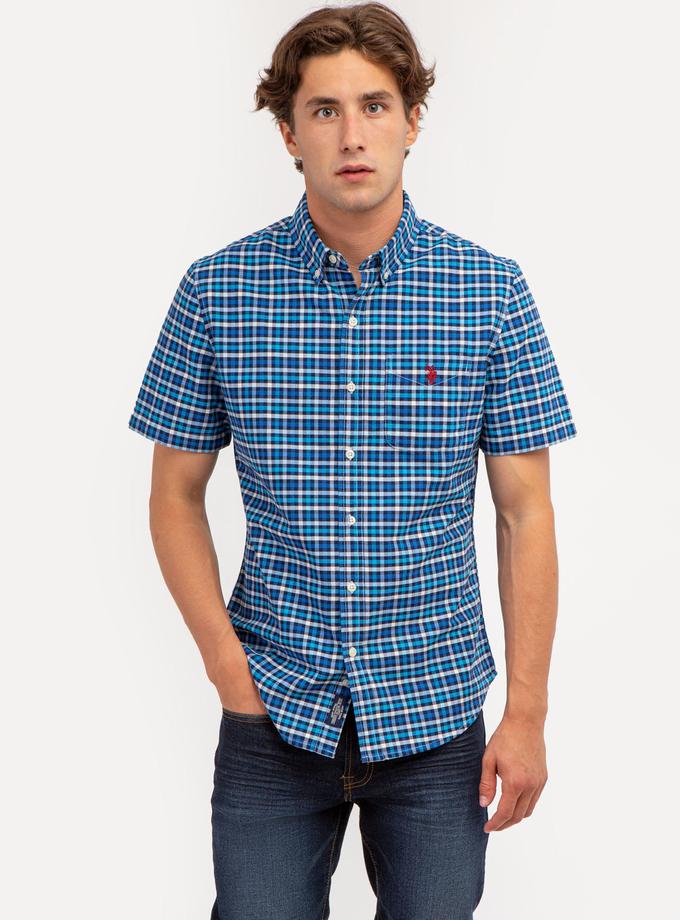 USPA YARN DYE PLAID SHORT SLEEVE OXFORD SHIRT Best Price