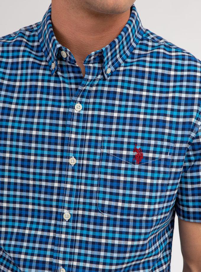 USPA YARN DYE PLAID SHORT SLEEVE OXFORD SHIRT Best Price