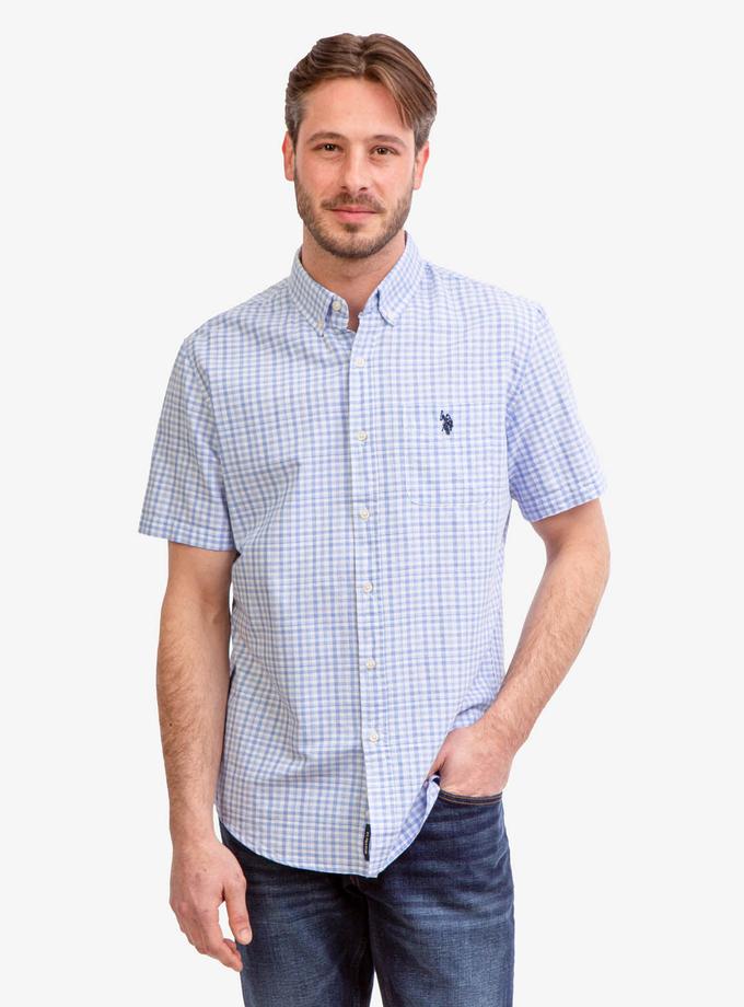 USPA YARN DYE PLAID SHORT SLEEVE SHIRT Best Price