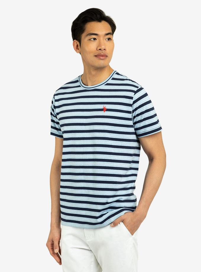 USPA YARN DYE STRIPE JERSEY CREW NECK T-SHIRT Best Seller