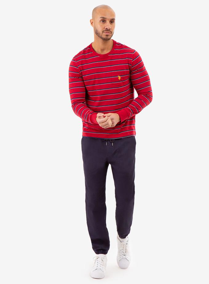 USPA YARN DYE STRIPE JERSEY LONG SLEEVE T-SHIRT Same Day Delivery